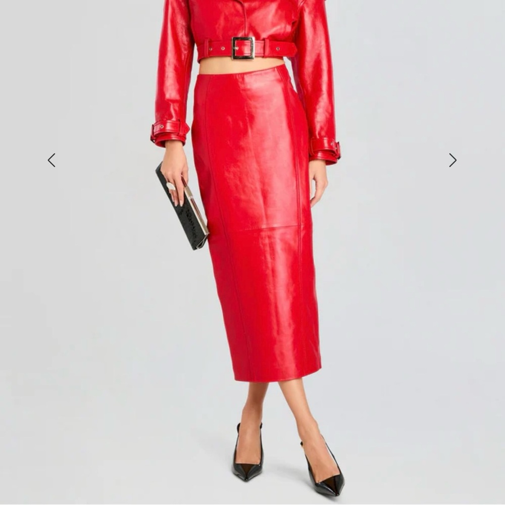 Retrofete Lonny Leather Skirt - Picture 4 of 6